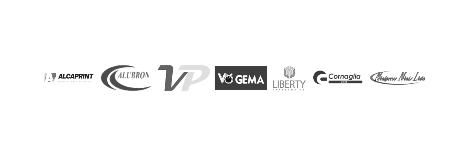 Logotipos de empresas clientes e parceiras da Ambiental Sul, grupo 1