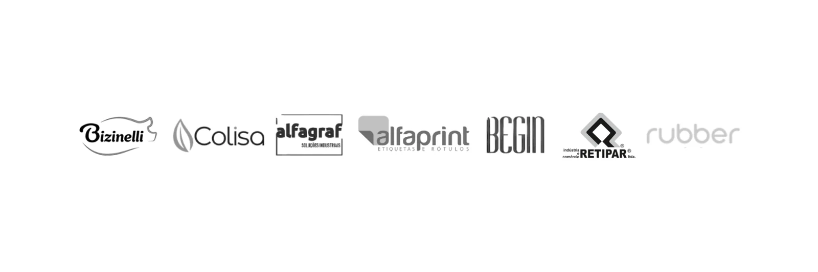Logotipos de empresas clientes e parceiras da Ambiental Sul, grupo 6